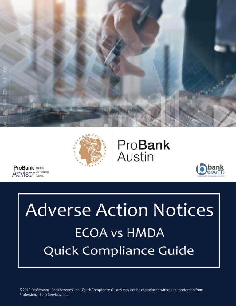 Adverse Action Notices Quick Compliance Guides ProBank Austin