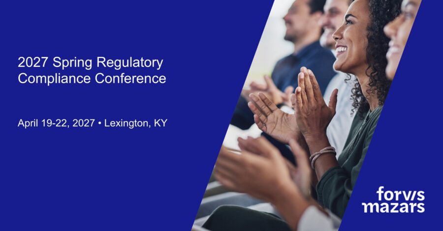Spring Regulatory Compliance Conference April 19-22, 2027 in Lexington, KY